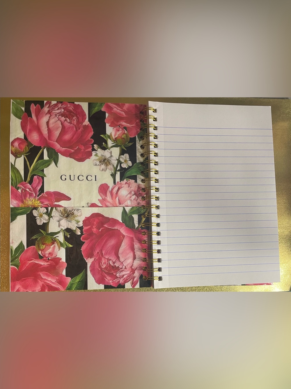 Pink Handmade 5X7 Notebook (gold pen not included)) - Picture 3 of 4